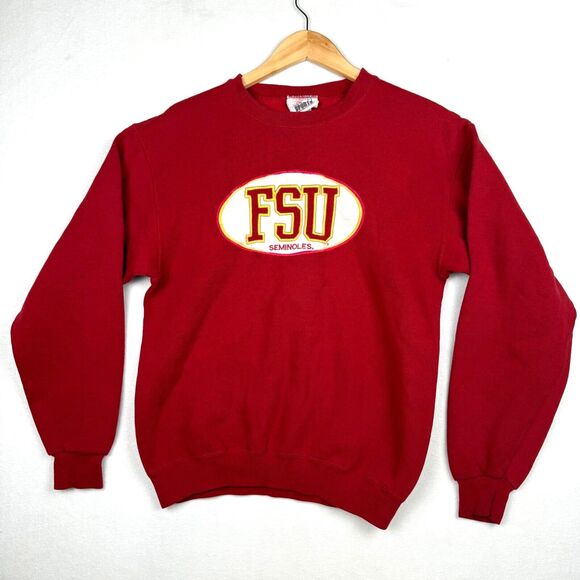 Vtg 90s Sweatshirt Florida State University FSU Seminoles NCAA Crewneck Medium - Picture 1 of 6